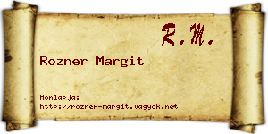 Rozner Margit névjegykártya